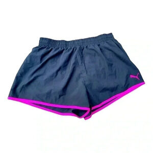 PUMA Sprint Woven Athletic Shorts Size XL Black with Pink  Brand New With Tags